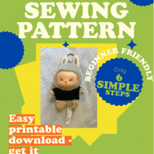 Labubu Monsters 'Have a Seat' Tee Shirt Sewing Pattern - Beginner Friendly